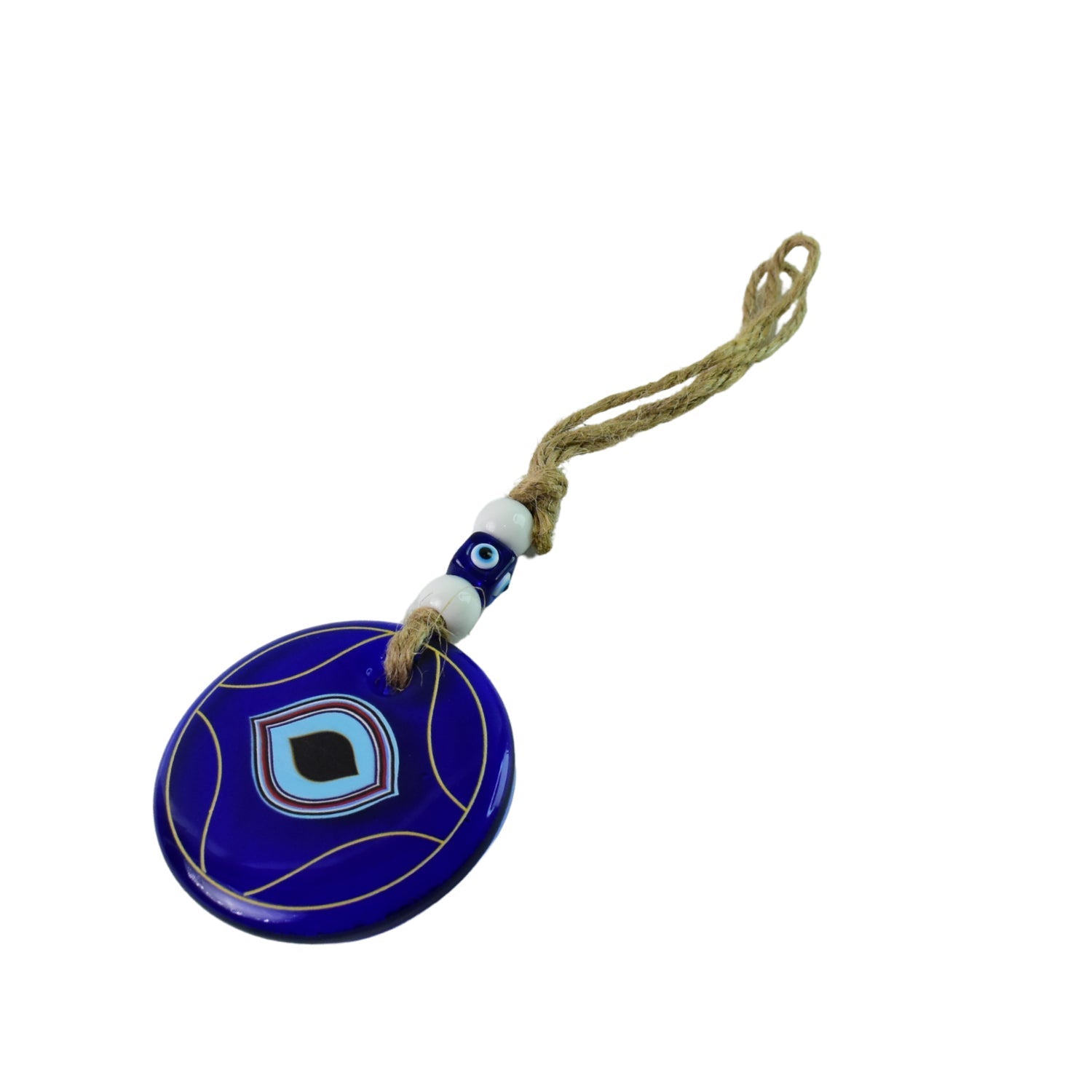 Decorative Nazar Wall Hanging with Evil Eye Beads and Bell Chimes Decorative Nazar Wall Hanging with Evil Eye Beads and Bell Chimes